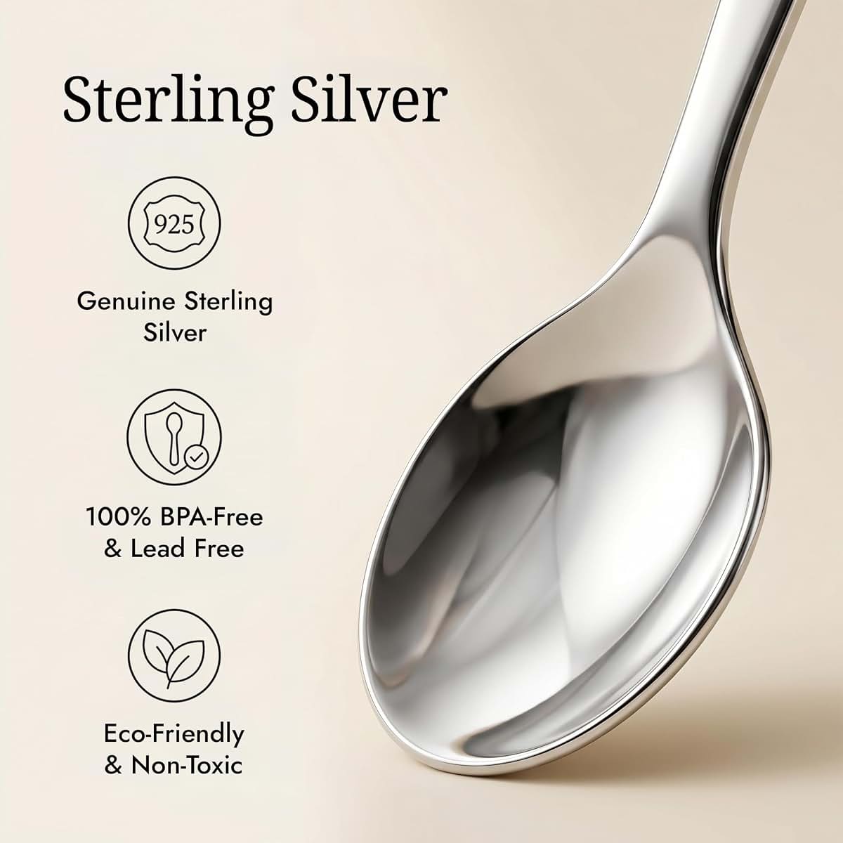 Krysaliis Teddy Bear .925 Sterling Silver Baby Feeding Spoon (photo 4)
