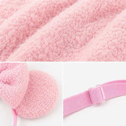 Batsysm Adjustable Wool Fleece Mouse Ears Headband for Baby Girls