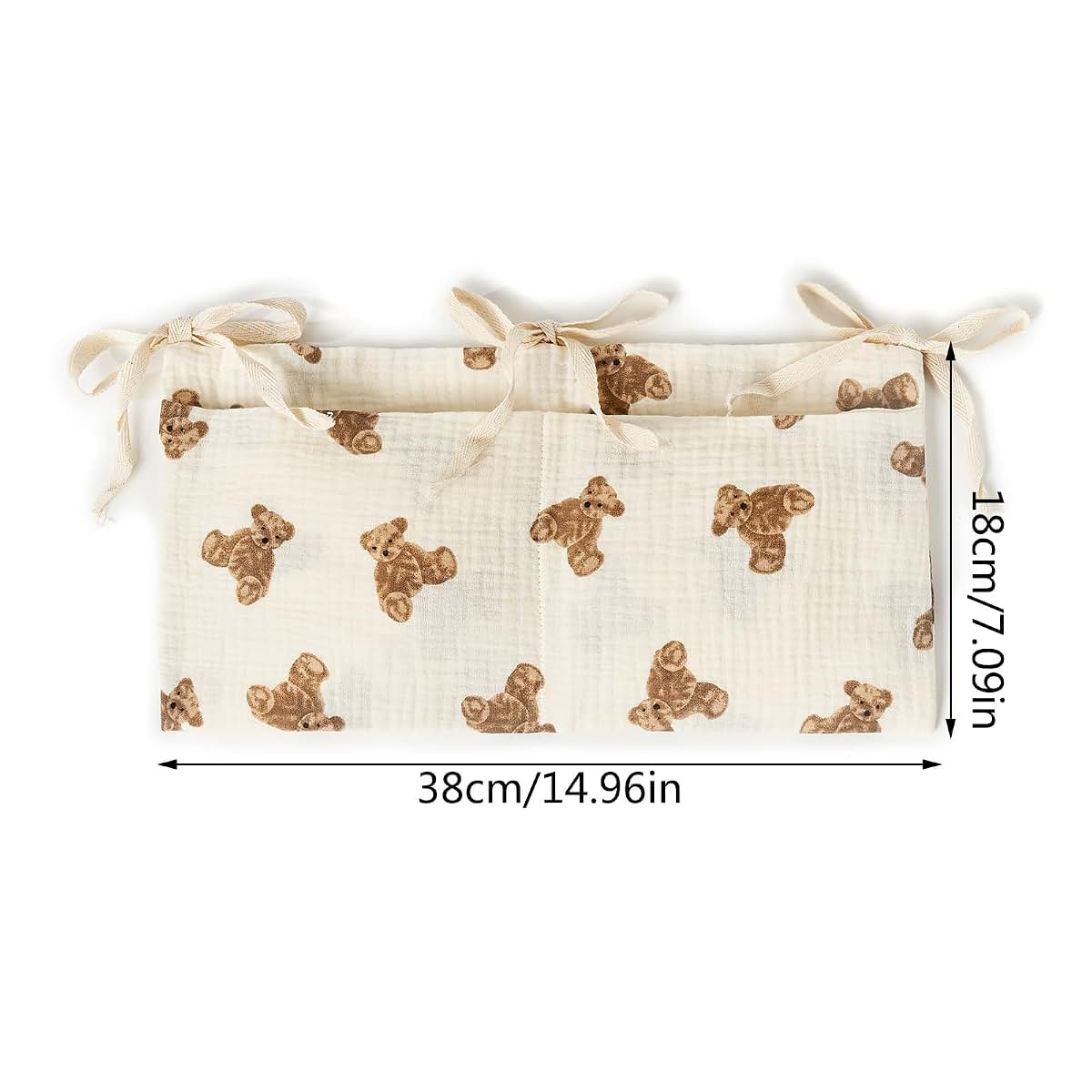 Psdndeww Baby Storage Bag Hangings Organize with 2 Pockets Access Solution Baby Item Organize Bag for Diapers & (photo 4)
