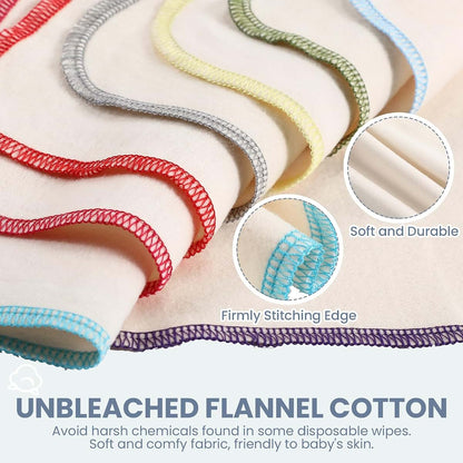 Mixweer Flannel Cloth Baby Wipes 8 x 8 Inches