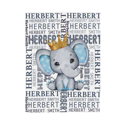 OFCCUSTOM Personalized Name Blankets Customized Baby Animal Blankets for Infant Toddler, Baby Gift Blanket for Birthday