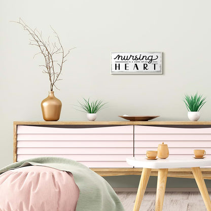 Stupell Industries Nursing Work of Heart Wall Plaque 7x17 Inch