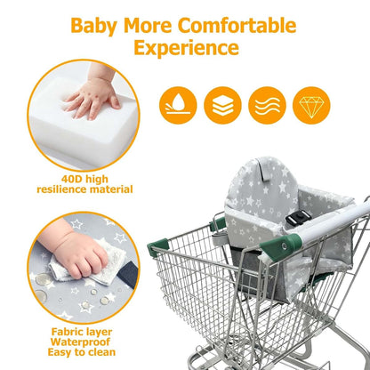 BabyOneStop 30x20cm Shopping Cart Cover for Baby, Universal Fit for Carts, High Chairs & Swings