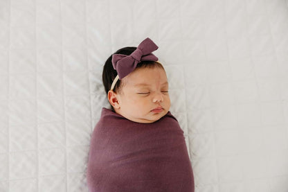 Copper Pearl Baby Bows Headbands for Baby Girls, Plum