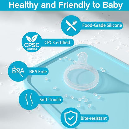 Cathill Silicone Baby Nipple for Dr Brown's Wide-Neck Bottles, Slow Flow Level 1, 6-Pack, 0m+