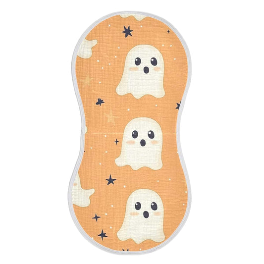 xigua Orange Halloween Ghost Baby Burp Cloths, 4 Pack Cotton, 22x11 Inches