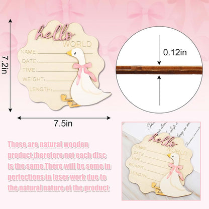 Silly Goose Newborn Milestone Sign Board for Baby Keepsake