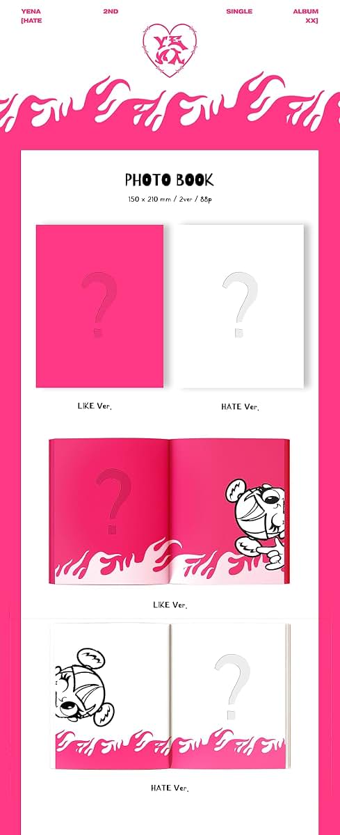 Choi Yena HATE XX 2nd Single Album LIKE Version CD with Photobook and Photocard