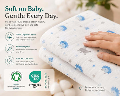 Koala Babycare 5 Pack Organic Cotton Burp Cloths (photo 4)