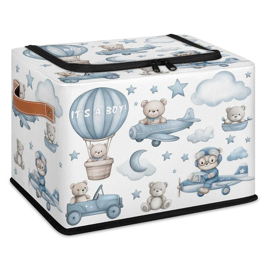 Little Bear Storage Basket Foldable Rectangular Toy Organizer