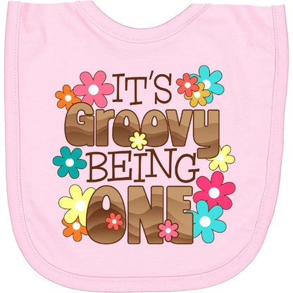 Inktastic Retro Flowers Birthday Newborn Bib