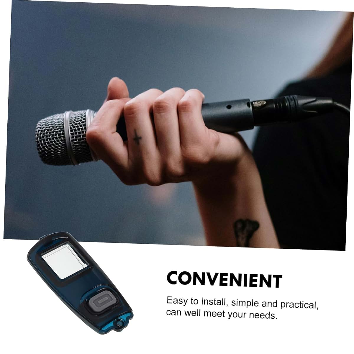 Totority 2-Pack Wireless Microphone Switch Cover Button Protector Black