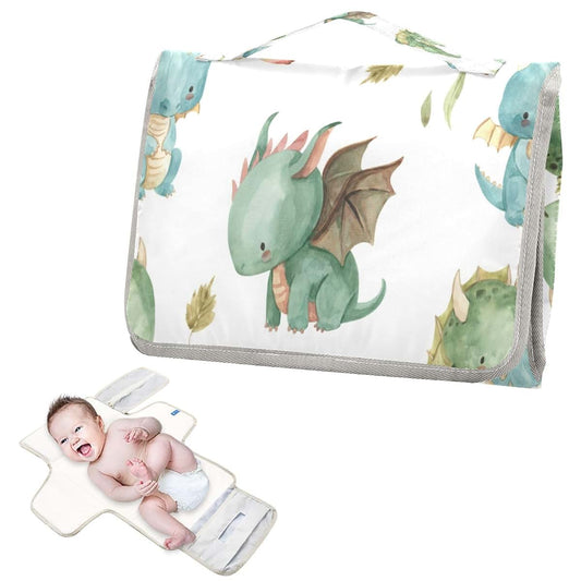 Kigai Portable Diaper Changing Pad With Built-In Pillow And Organizer Pockets