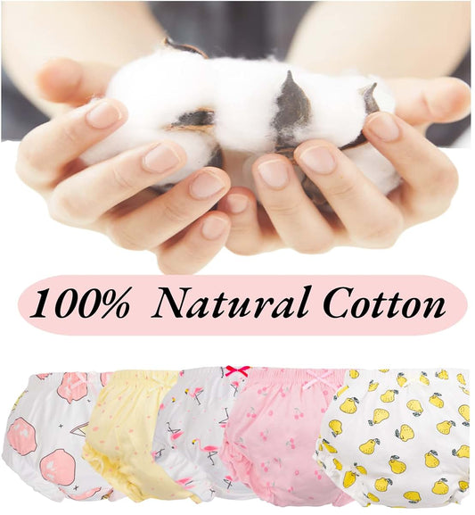 Amabc Toddler Girls Cotton Diaper Cover And Underwear Set