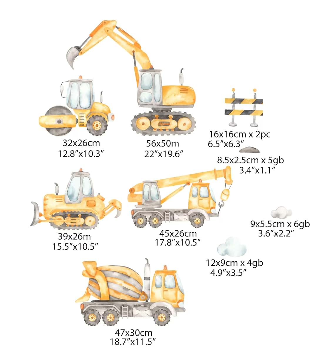 The Colors Crafter Large Tractor Wall Decals For Kids Bedroom