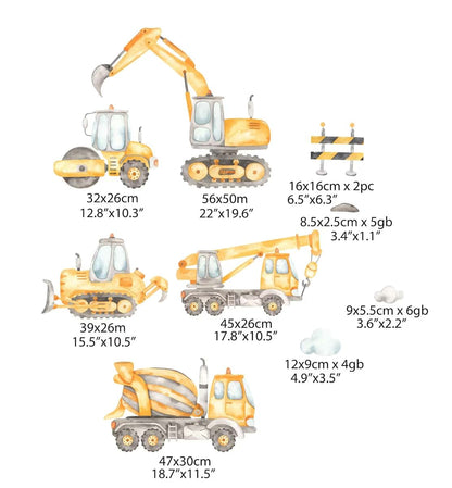The Colors Crafter Large Tractor Wall Decals For Kids Bedroom