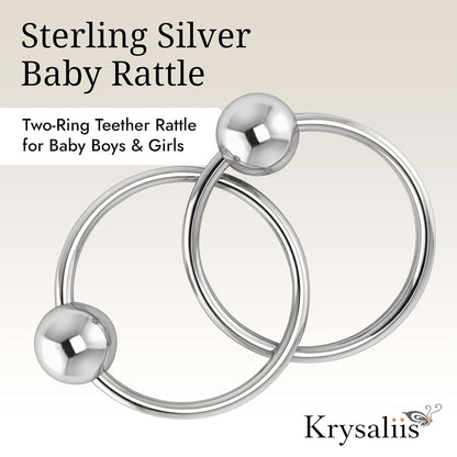Krysaliis 2 Ring .925 Sterling Silver Teether Rattle Ring (photo 2)