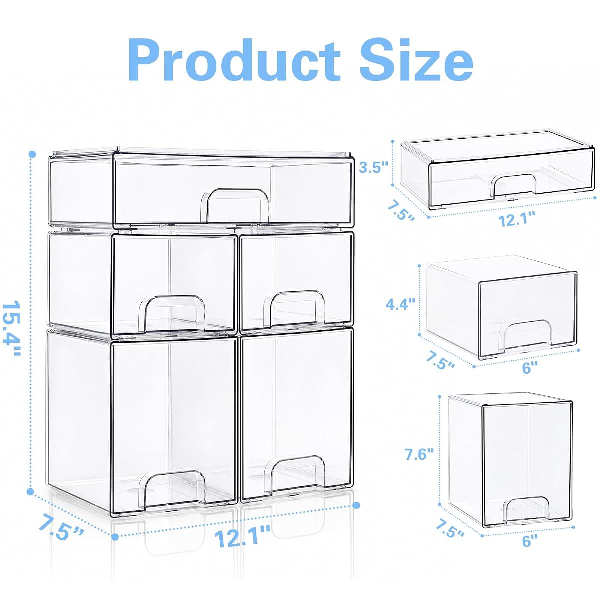 Degeyoyo Clear Acrylic Baby Bottle Storage Organizer Set