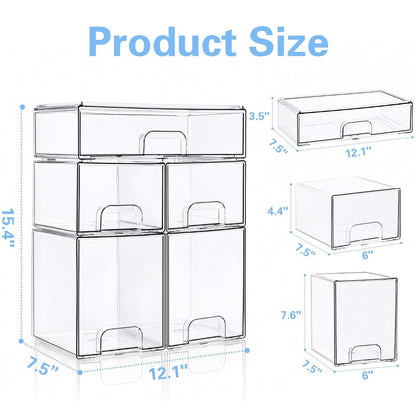 Degeyoyo Clear Acrylic Baby Bottle Storage Organizer Set