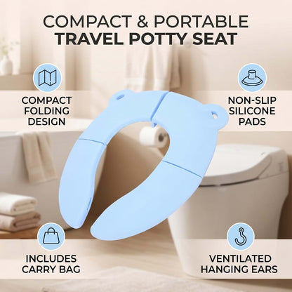 Aolidsive Foldable Potty Seat - Blue Travel Training Seat (photo 2)