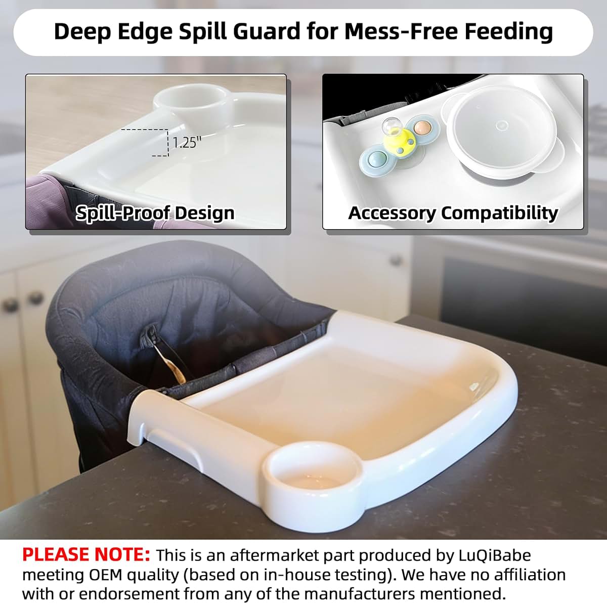 LuQiBabe Portable Baby Dining Tray for Ingle-sina Fast Table Chair (photo 3)