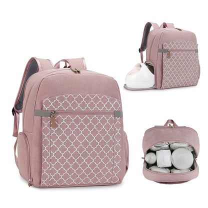 MOMIGO Breast Pump Backpack for Spectra S1 S2, Diaper Bag with Laptop Sleeve, Pink