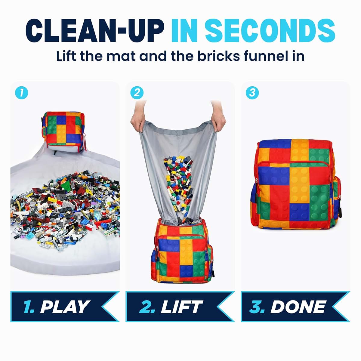 Kreative Kollector BrickPack LEGO Storage Backpack With Play Mat