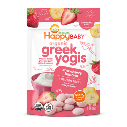 Happy Baby Organics Greek Yogis Strawberry Banana Snack