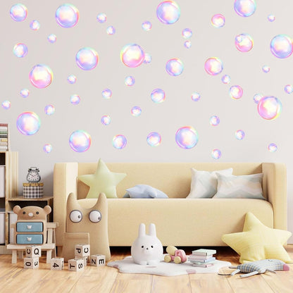Gsbnjuy Bubble Wall Decals 104-Piece Colorful Ocean Theme Set