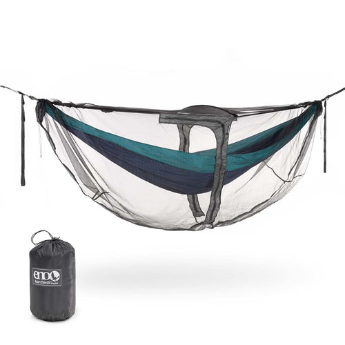 ENO Guardian DX Bug Net - Deluxe Hammock Netting with Dual Doors - Charcoal