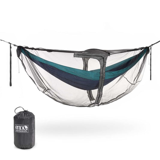 ENO Guardian DX Bug Net - Deluxe Hammock Netting with Dual Doors - Charcoal
