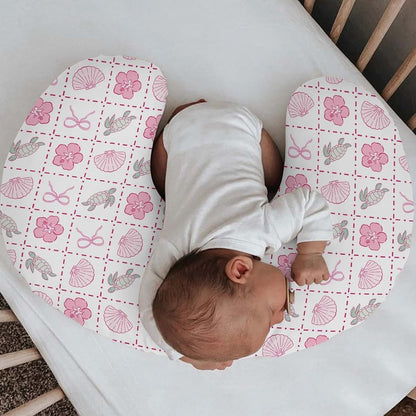 Selgkds Boho Sea Turtles Nursing Pillow Cover Pink (photo 2)