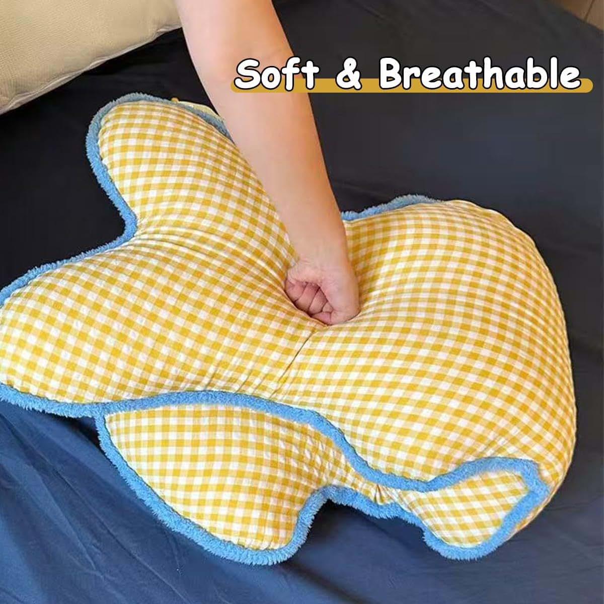 Pongpai Long Bolster Pillow Fish Bone Shape for Side Sleeper/Maternity, Full Body Pillow for Waist Leg Support, Soft (photo 3)