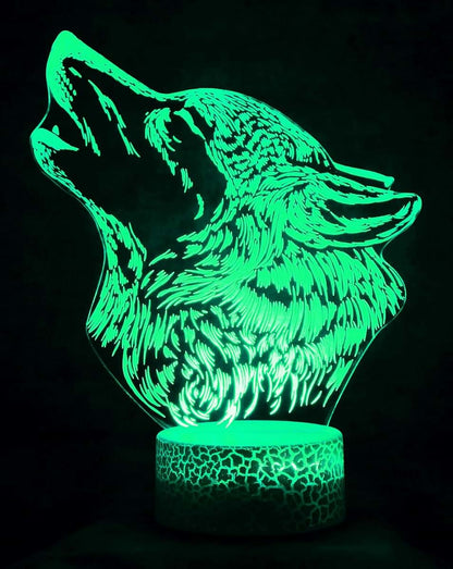 Jinnwell 3D Wolf Night Light With 16 Color Changing Modes (photo 4)