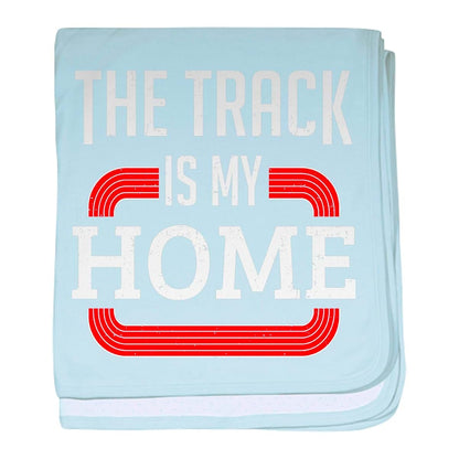 CafePress Track Is My Home Dirt Track and Field Baby Blanket, 100% Cotton Swaddle
