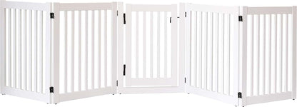 Dynamic Accents Highlander Series 5-Panel Wood Pet Gate, White, 32" High