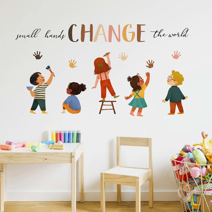 Mfault Small Hands Change The World Equality Peel And Stick Wall Decals