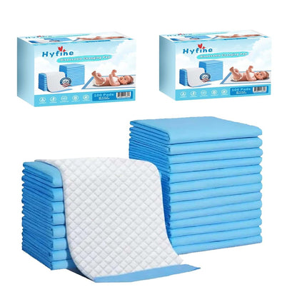 Hyfine Disposable Changing Pad 98 Pack, Waterproof Underpads