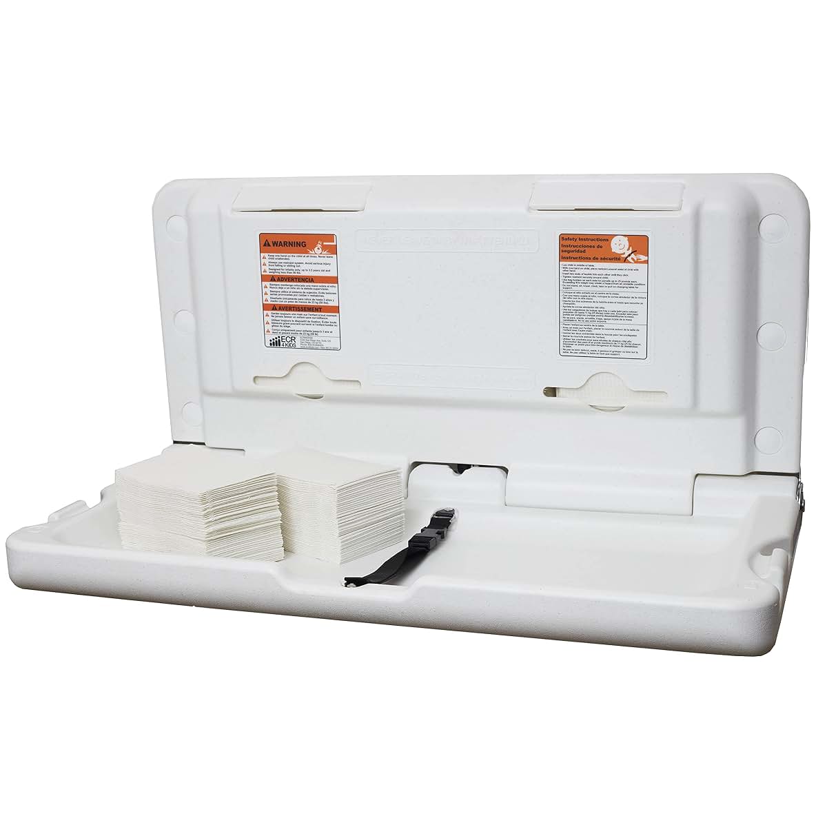 ECR4Kids Horizontal Wall-Mounted Changing Station with Liners