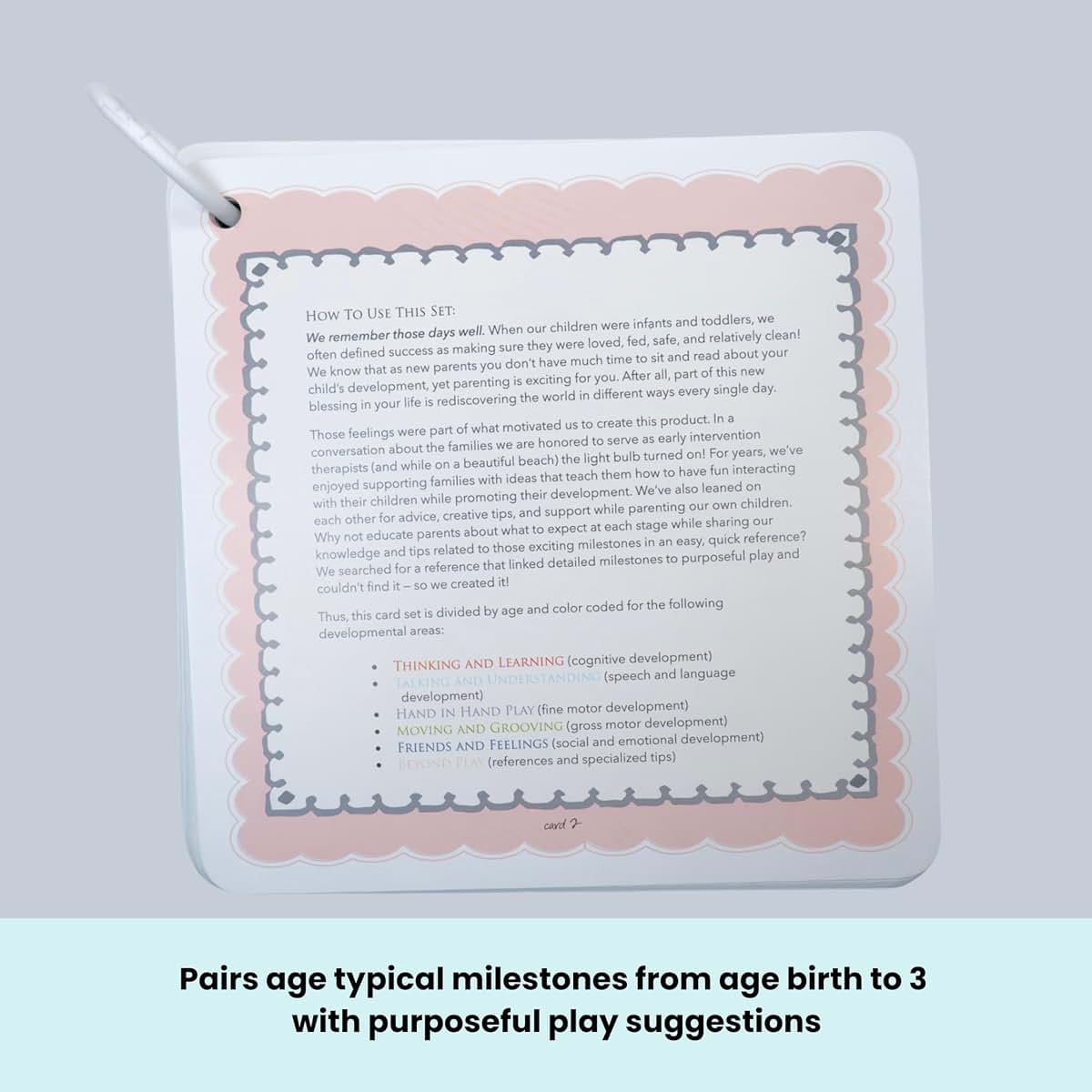 MILESTONES & MIRACLES Ring Bound, Expert Guided, Detail Rich Activity Cards for Infants 0–36 Months, 75 Developmentally (photo 4)