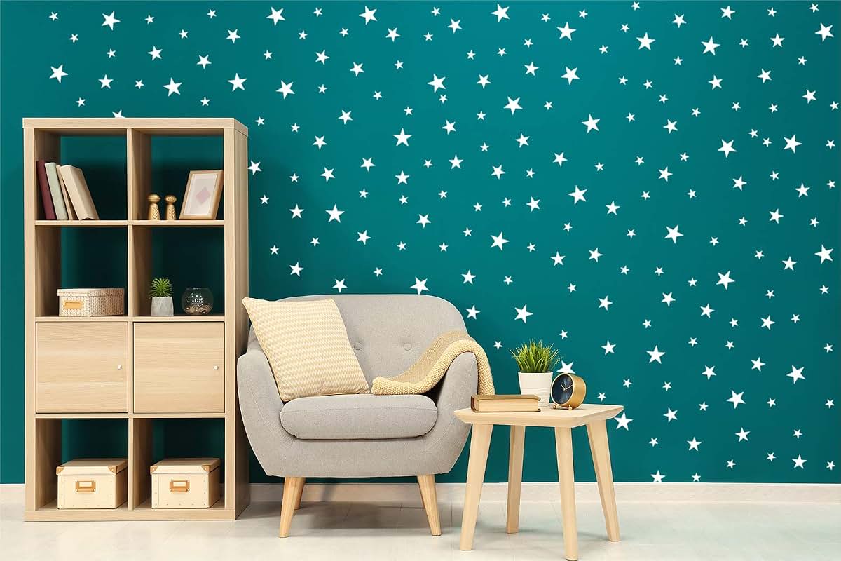 StickerDeen | Star Stickers Nursery Decals Decoration Removable Peel & Stick Wall Art Vinyl Decal Stickers | (Gift Pack