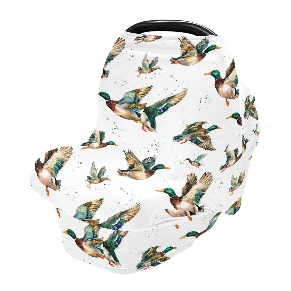 Lancerry Watercolor Mallard Ducks Car Seat Cover