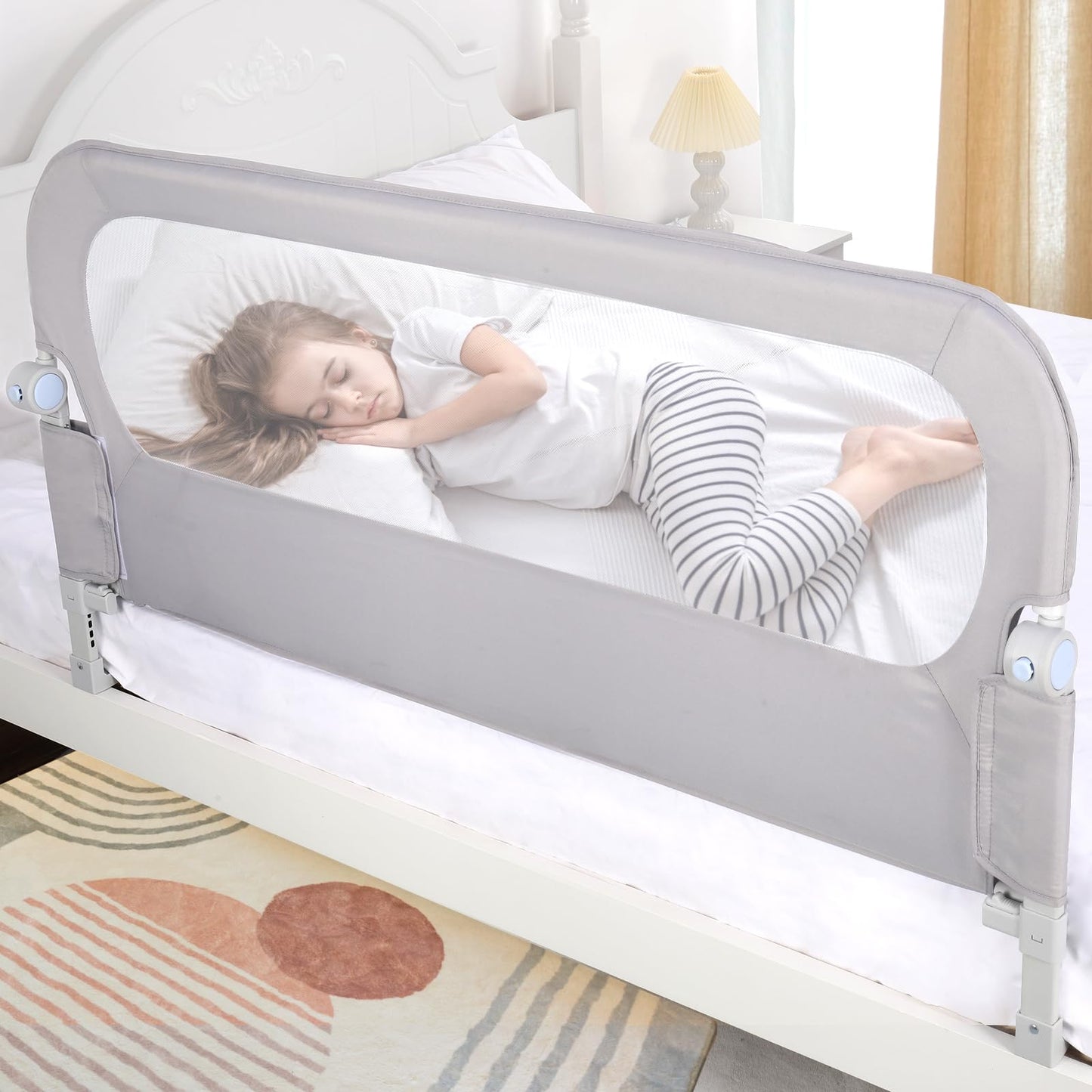 Nutikas Baby Bed Rail Guard - Swing Down Rail for Toddlers