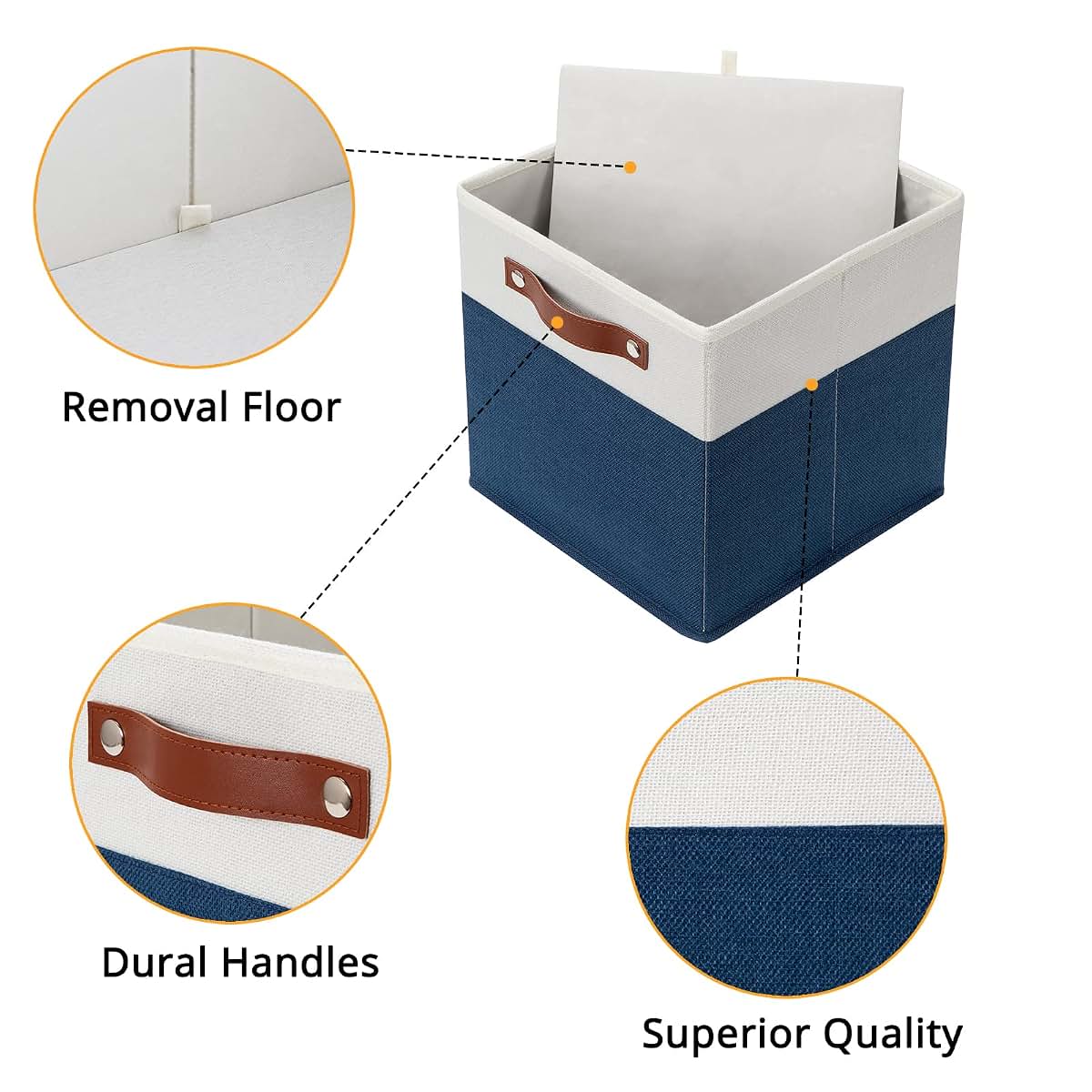 DULLEMELO Fabric Cube Storage Bins 4-Pack