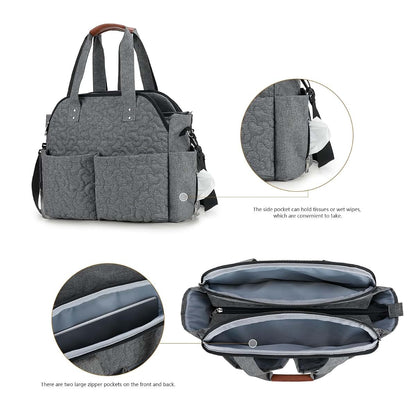 Meyteilay Diaper Bag Tote With Changing Pad And Stroller Hooks (photo 3)