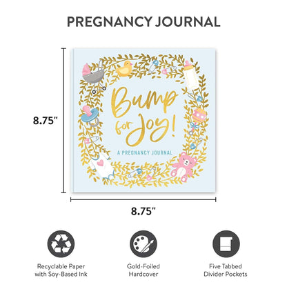 Studio Oh! Pregnancy Journal Bump for Joy Hardcover 9 x 9 in Books Blue (photo 2)