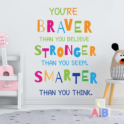 Colorful Inspirational Wall Decals Removable Vinyl
