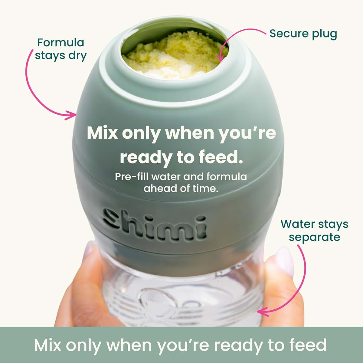 Shimi Formula Bottle with Refillable Pods and Anti-Colic Nipple (Pack of 2)