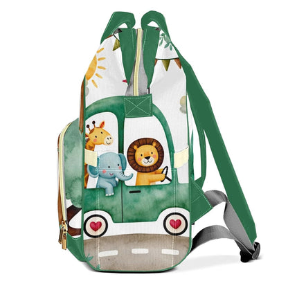 Joyestore Personalized Forest Animals Custom Mom Bag with Name,Dad and Mom Diaper Backpack Waterproof Baby Shower for (photo 3)