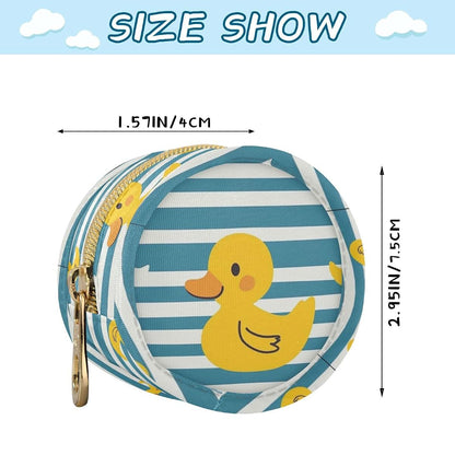 BabyOneStop Yellow Ducks Pacifier Case with Zipper and Clip Wristlet